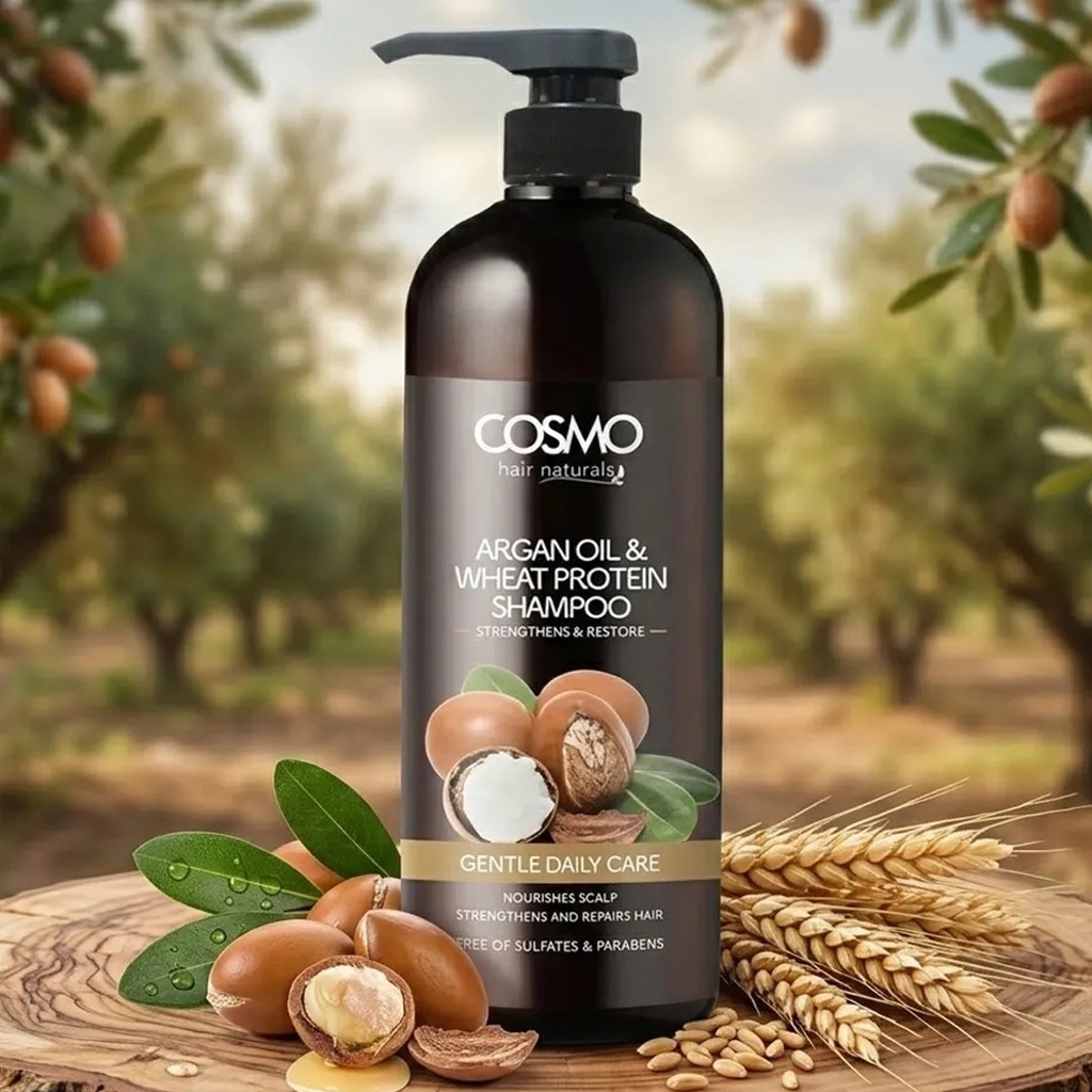 Cosmo Argan Oil And Wheat Protein Shampoo 1000MLA