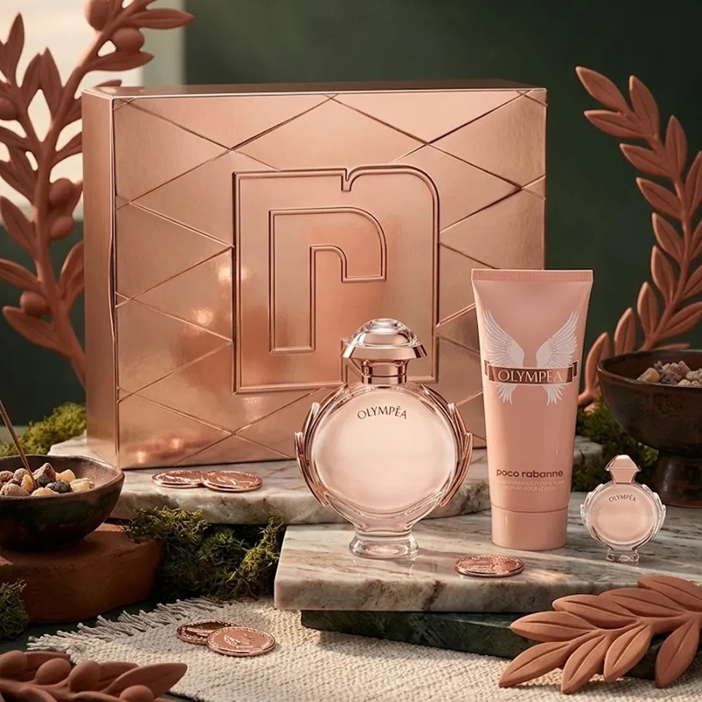 Olympea Gift Set EDP 80ML + Body Lotion 100ML + Travel Spray 6MLA