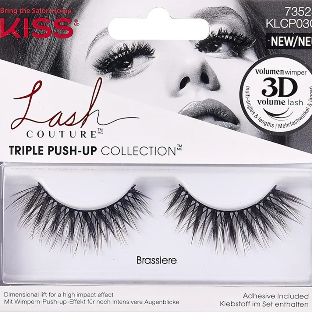 Kiss Lash Couture Triple Push-Up W/Glue- BrassiereB