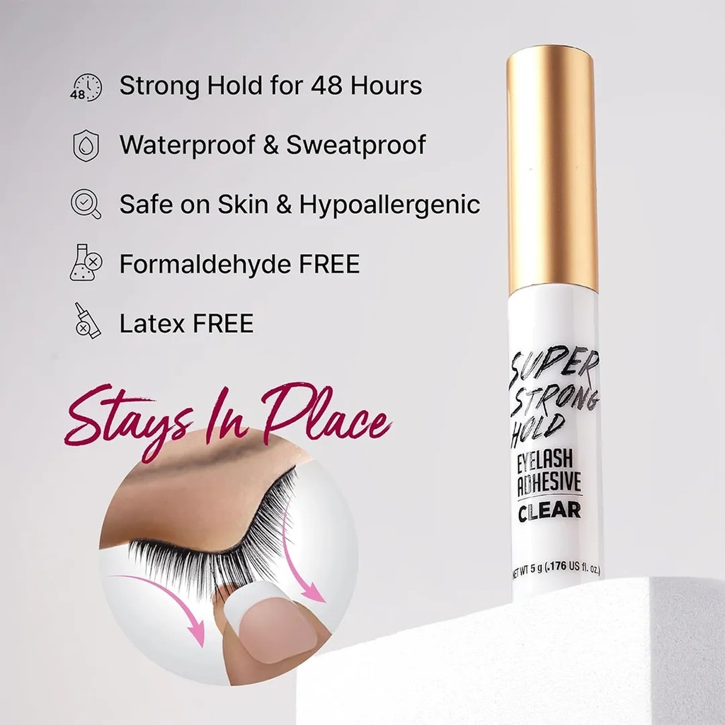 Kiss Super Strong Hold Clear-Eyelash GlueB