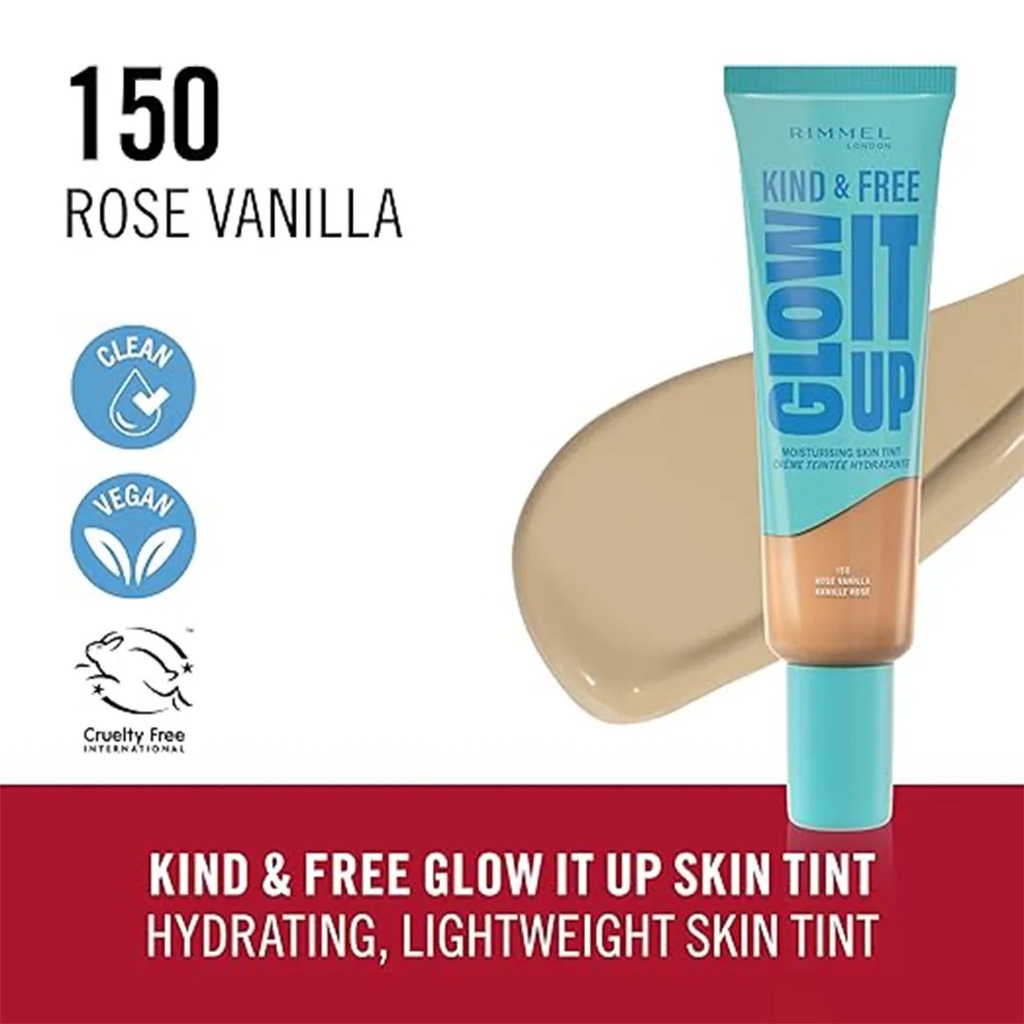 Rimmel  Kind And Free GLOW IT UP Moisturising Skin Tint -  30mlA
