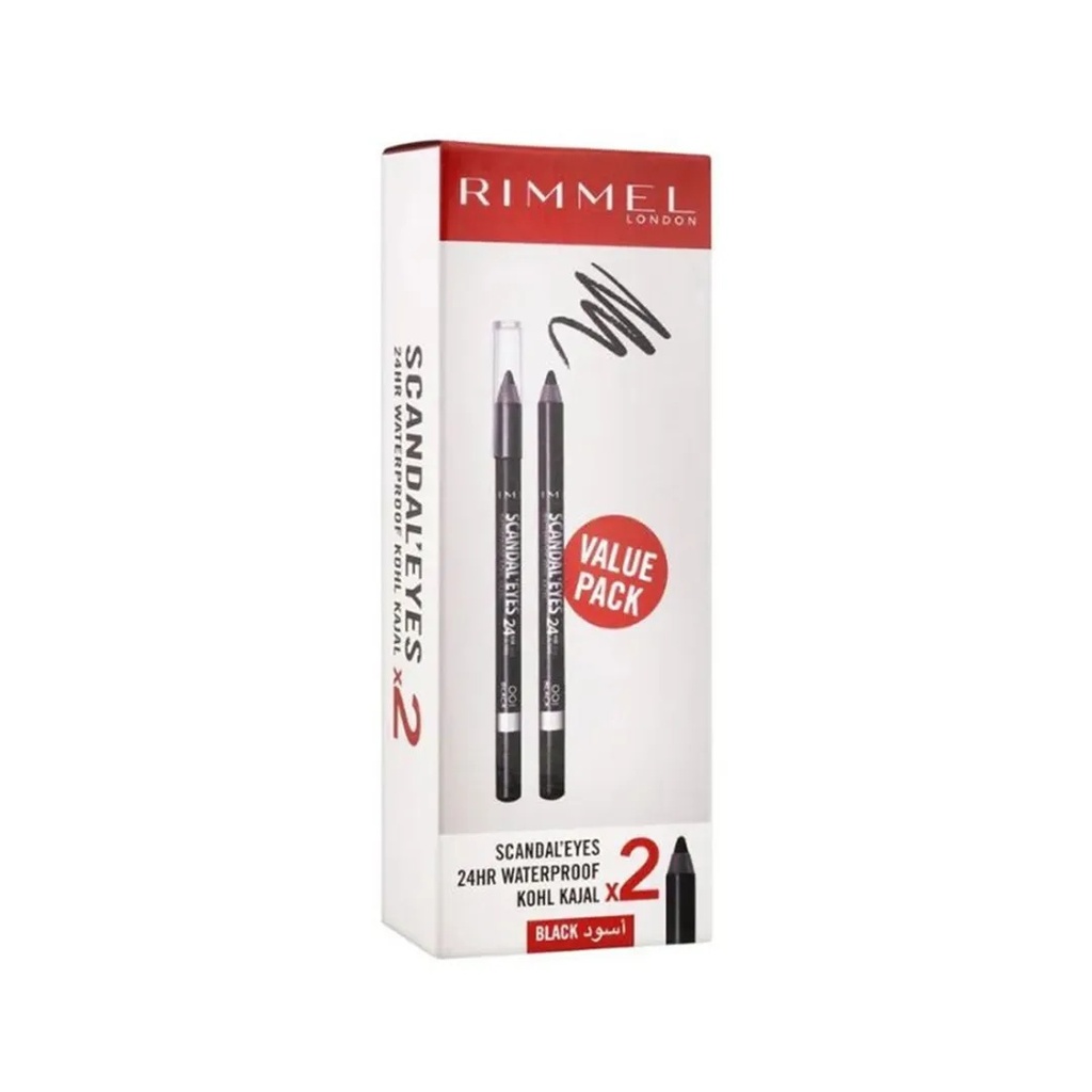 Rimmel Scandaleyes Waterproof Gel Pencil Set - BlackA