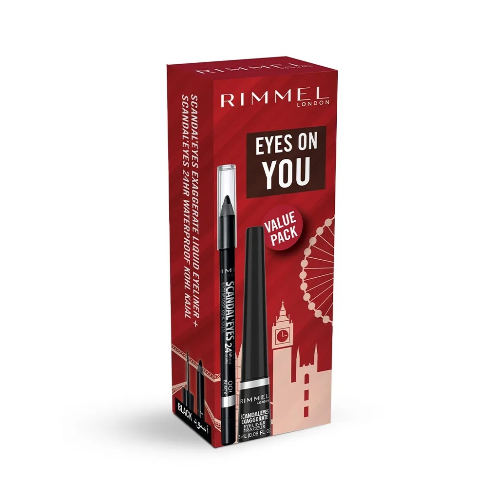 Rimmel Scandaleyes Exaggerate Liquid Liner And Kohl KitA
