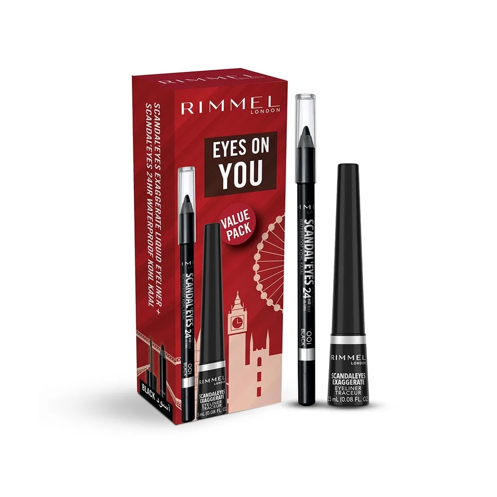 Rimmel Scandaleyes Exaggerate Liquid Liner And Kohl KitB
