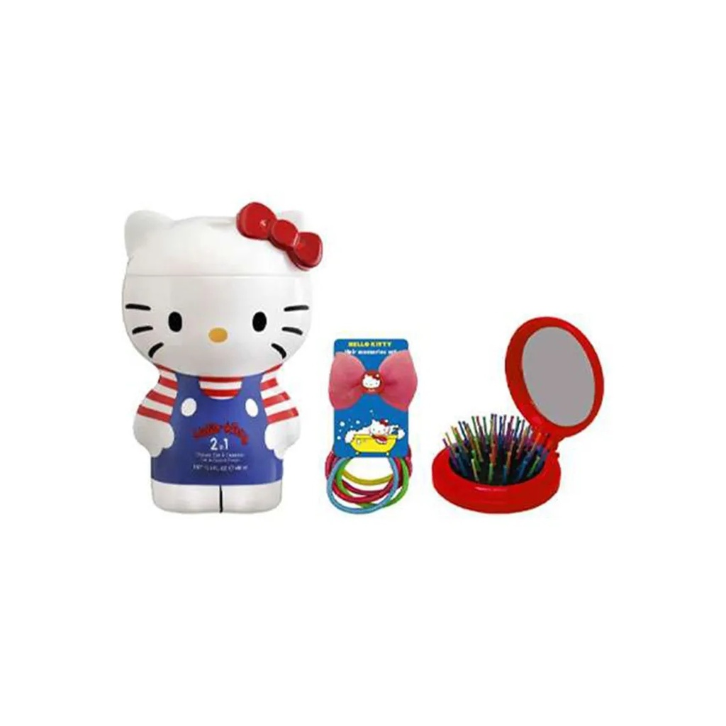 Hello Kitty Hello Kitty Gift Set 2D Shower Gel And shampoo 400ml + Hair AccessoriesA