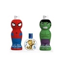 Marvel Spider- Man and Hulk Gift Set Figures 1D Shower Gel And Shampoo 400 ml + Eau De Toilette  Groot 50 mlA