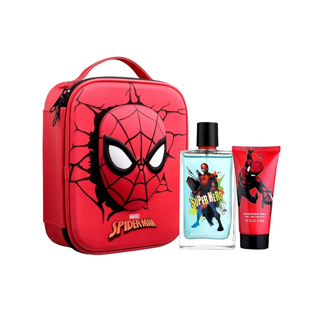 Marvel SpiderMan Toiletry Bag  EDT 50ML + Shower Gel And Shampoo 100ML
