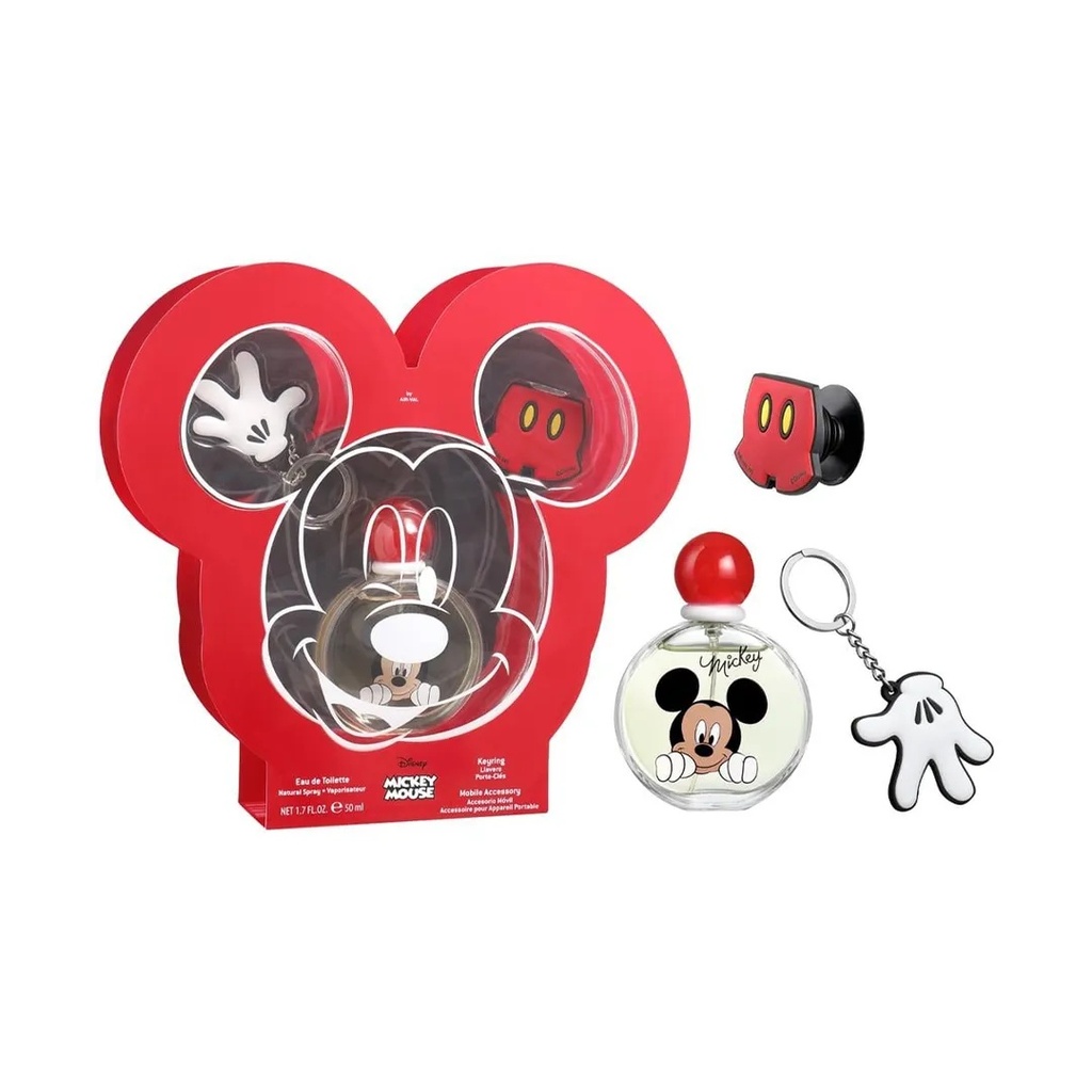 Disney Mickey Set Eau De Toiletter 50ml + Keyring + Pop Socket