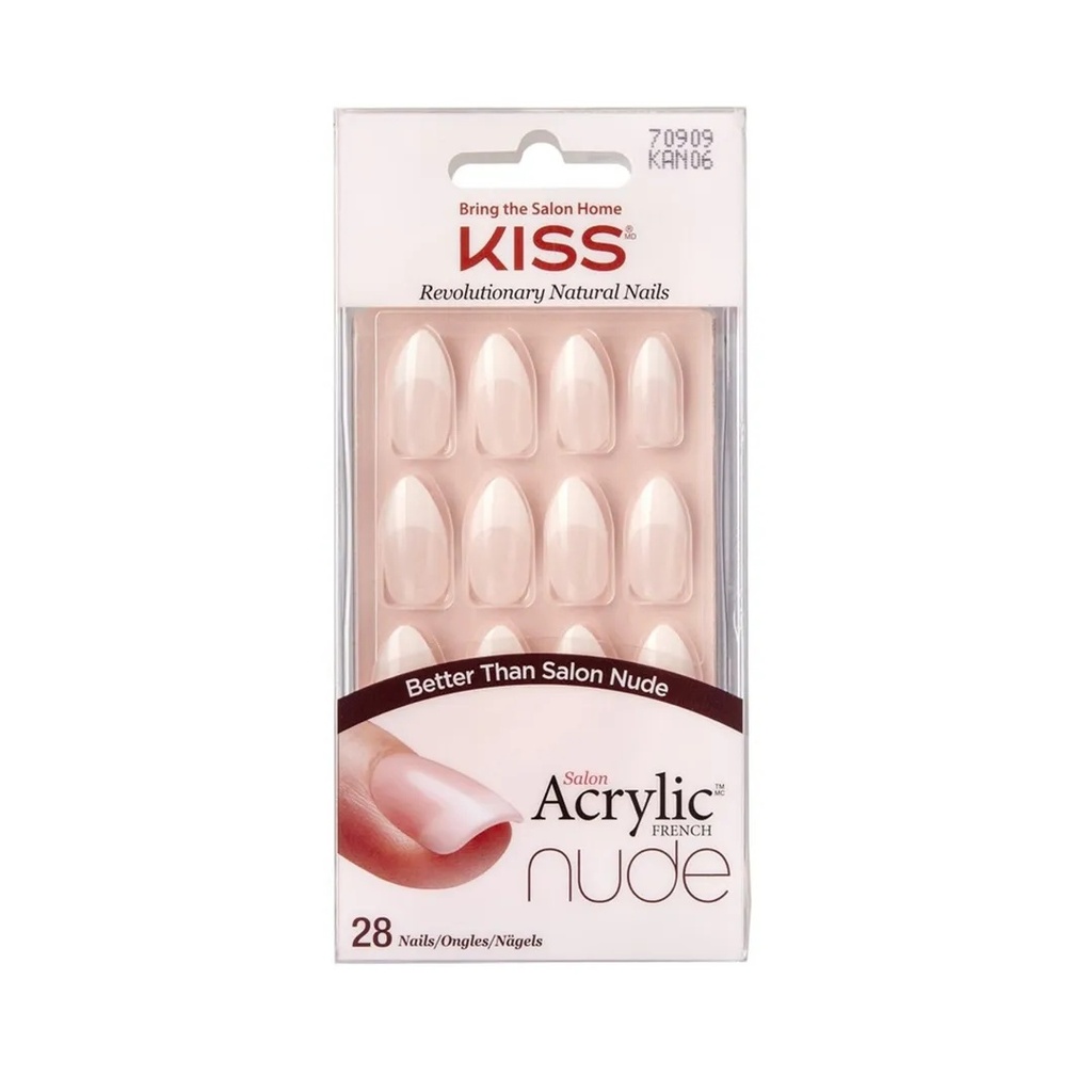 Kiss And Broadway Salon Acrylic Nude French Nails