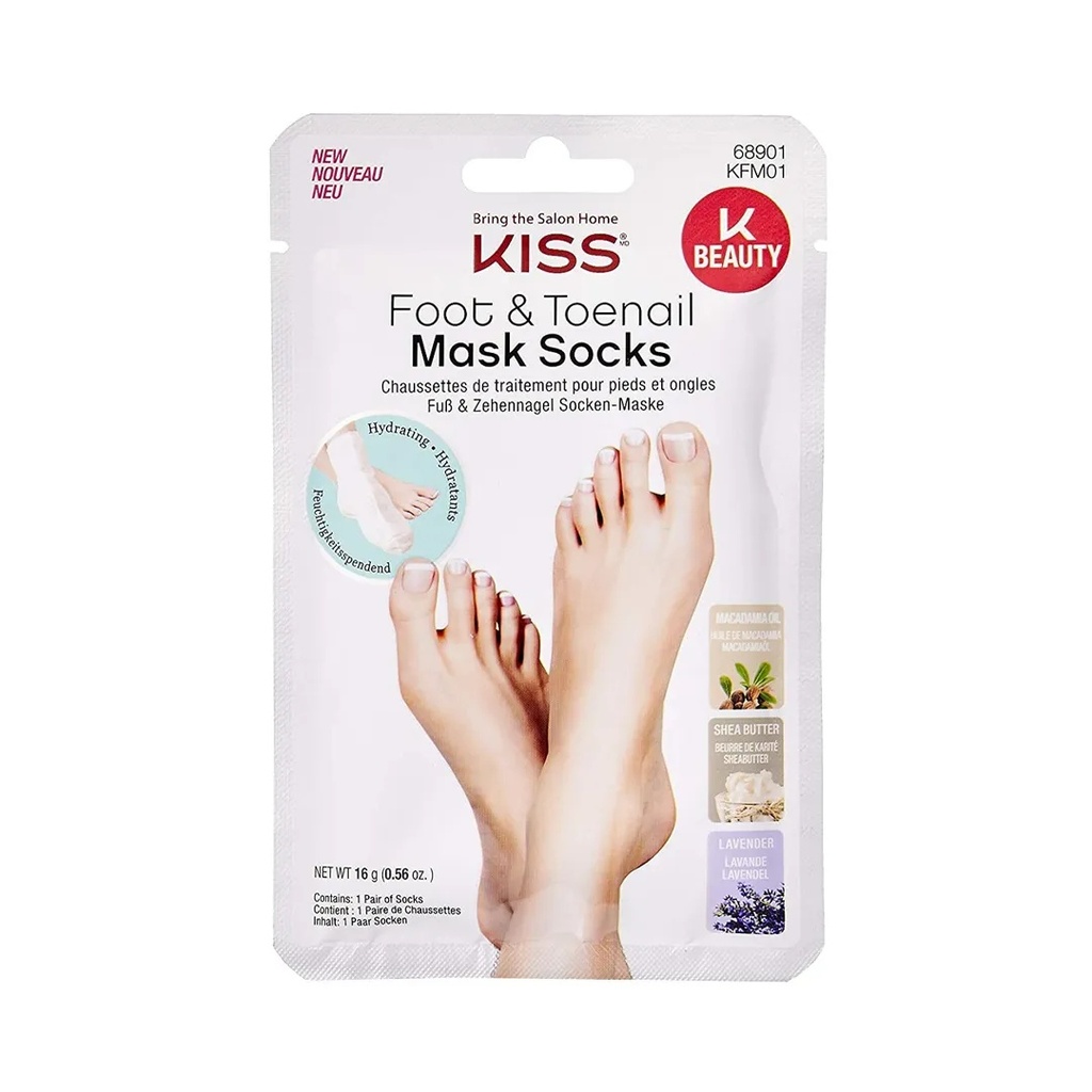 Kiss And Broadway Foot & Toenail Mask Socks