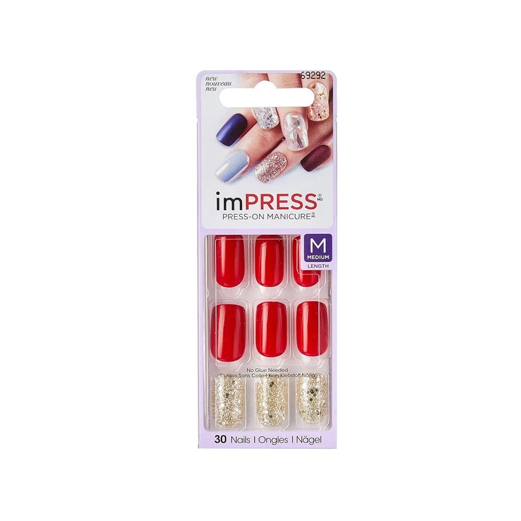 Kiss Impress Nails Broadway Medium - He'S With Me