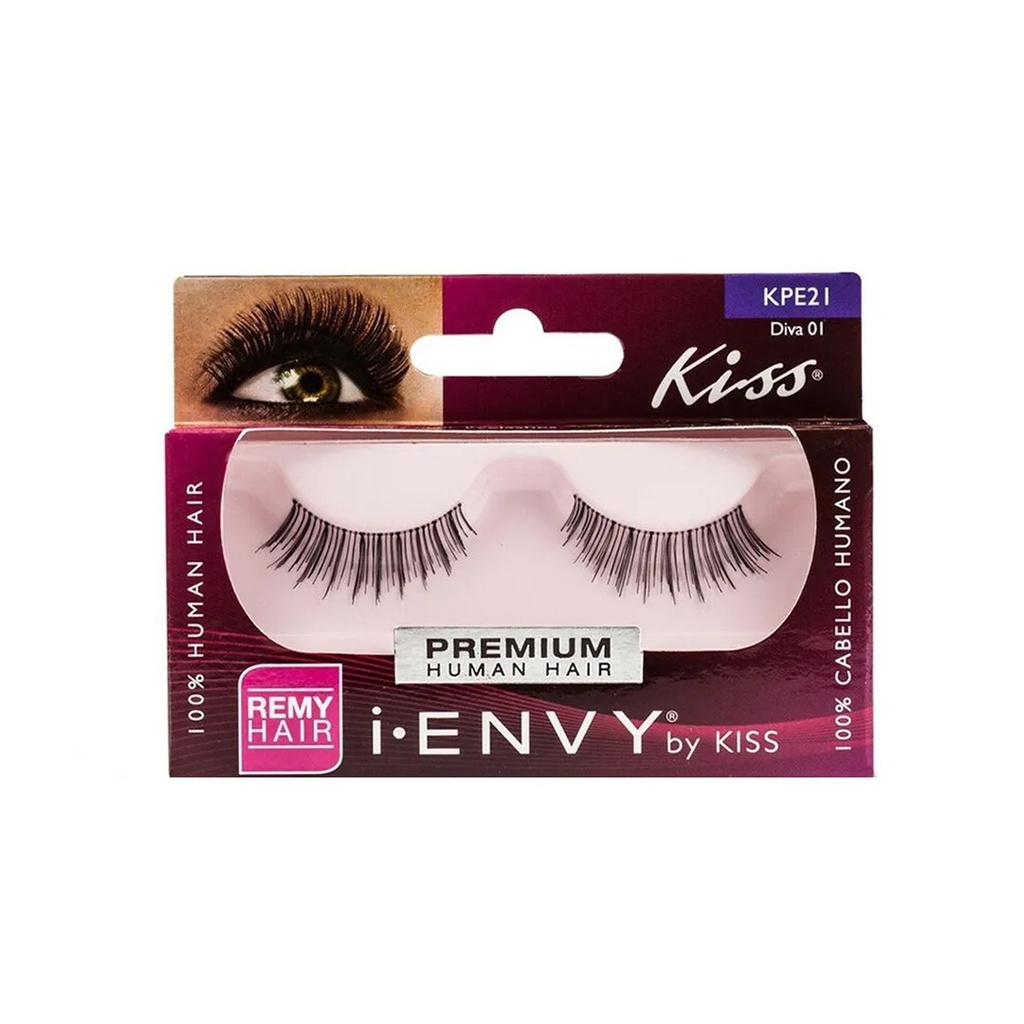 Kiss And Broadway i-ENVY Premium Human Remy Hair Eyelashes 1 Pair Pack