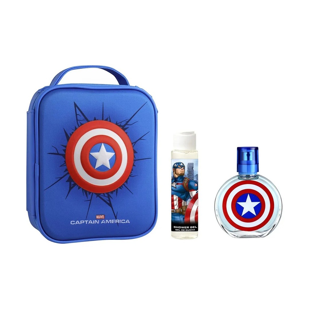 Marvel Captain America Zip Case Set - Eau De Toilette + Shower Gel 60ml