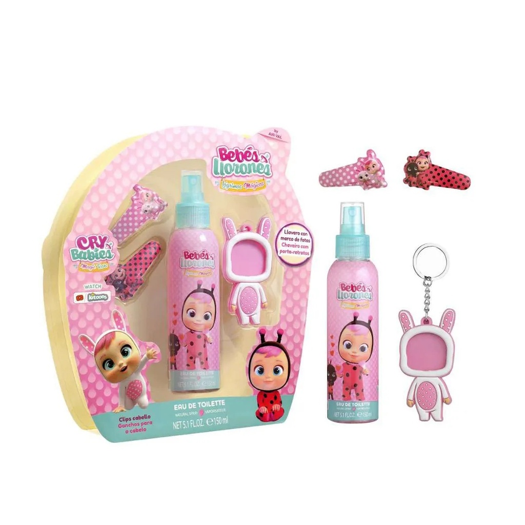 Cry Babies Cry Babies Set - Eau De Toilette 50ml + 2 Clips + Photo Frame Key Ring