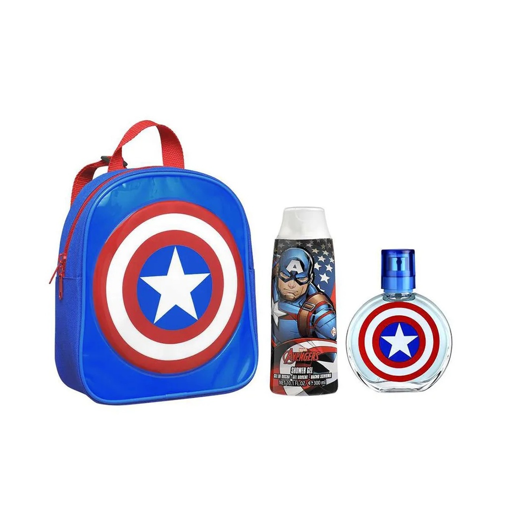 Marvel Captain America Set Back Pack - Eau De Toilette 50ml + Shower Gel 300ml