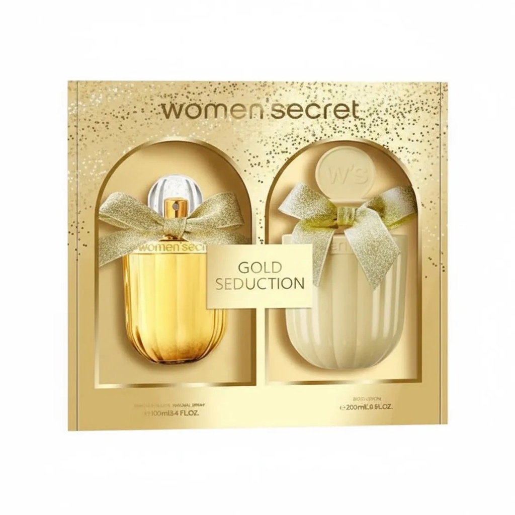 Women's Secret Gold Seduction Gift Set EDT 100ML + Body Lotion 200ML