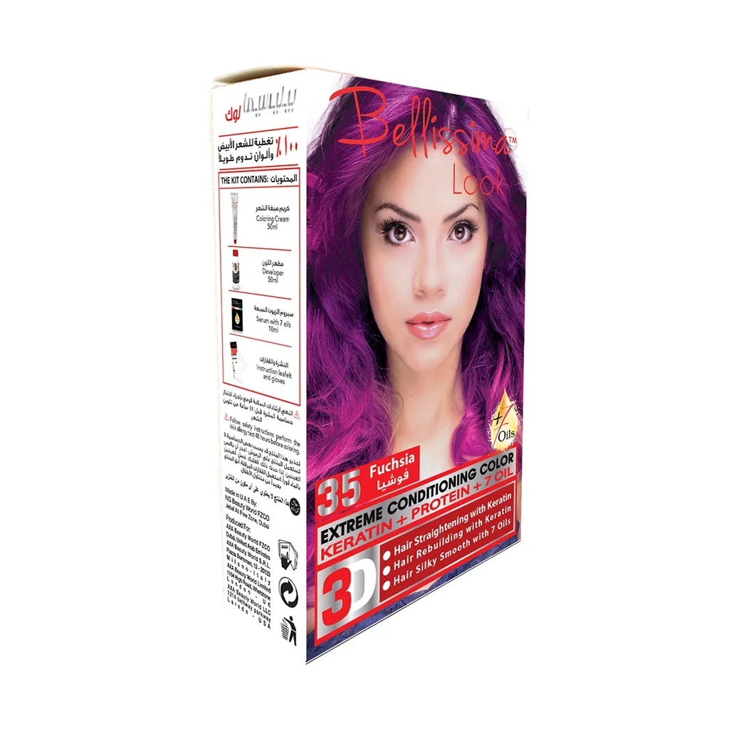 Bellissima Look Extreme Conditioning Color - 50ml Kit No. 35 Fuchsia